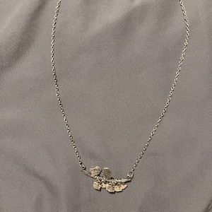 Silver family of birds necklace